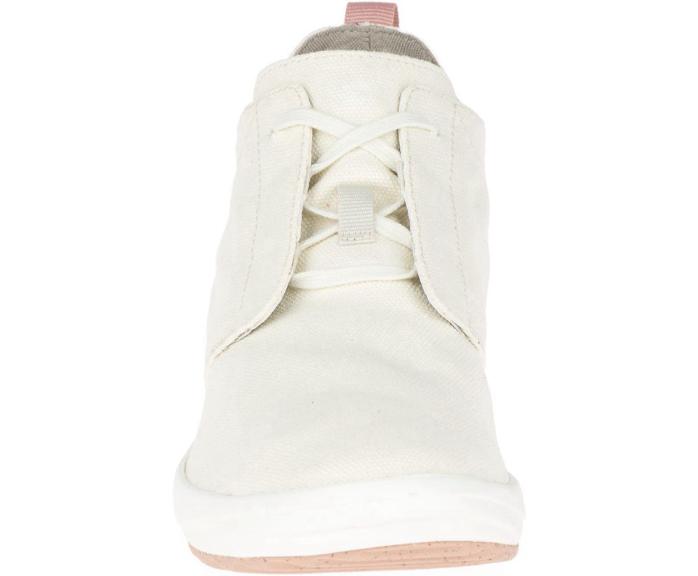 Merrell Sneakers White - Gridway Mid Canvas - Womens 46IUMRZNP